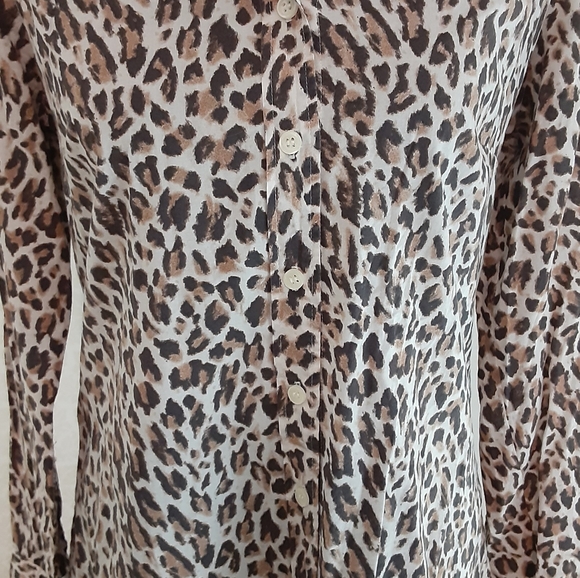 J. Crew Leopard Print Buttondown Blouse - Picture 3 of 5